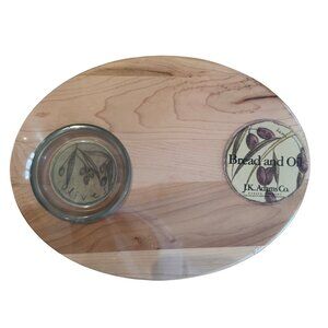 NWT J.K. Adams Co. Bread & Oil Maple Wood Board 12" x 8.75"